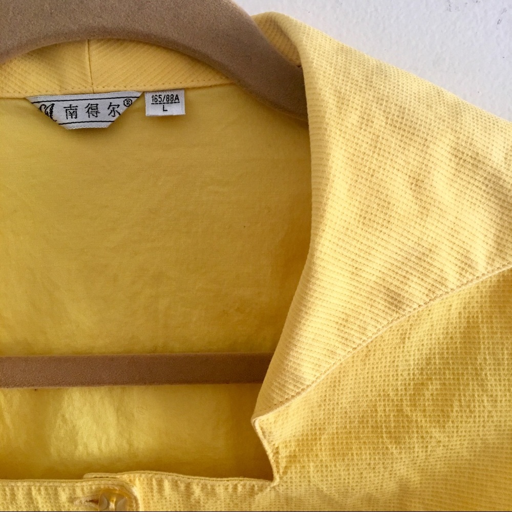 Unique Yellow Angled Collar Button-Up - image 8